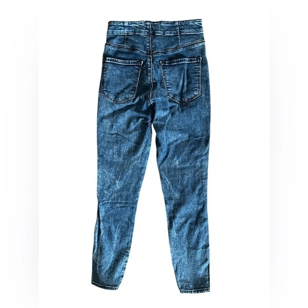 J Brand High-Waisted Sailor Button Jeans, Size [24], Blue Wash, Natasha - Picture 4 of 13